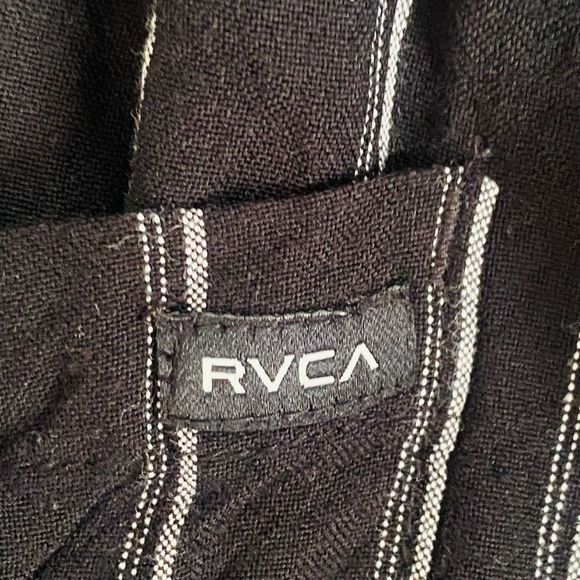 RVCA Pop Out Jumpsuit Black White Sleeveless M Pockets - Picture 12 of 13